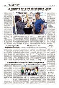 Vorbericht über die gesund leben Messe in der Frankfurter Neuen Presse: Erscheinungsdatum 07.03.2025